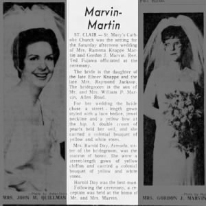 Marriage of Knappe Mar - ' tin / Marvin